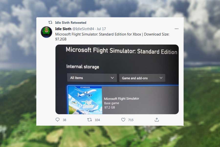 حجم بازی Microsoft Flight Simulator روی ایکس باکس سری ایکس مشخص شد